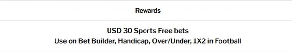Claim a $30 Sports Free Bet with a $300 Deposit