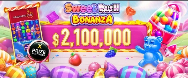 Compete daily for a share of USD 2.1M in the Sweet Rush Bonanza Tournament